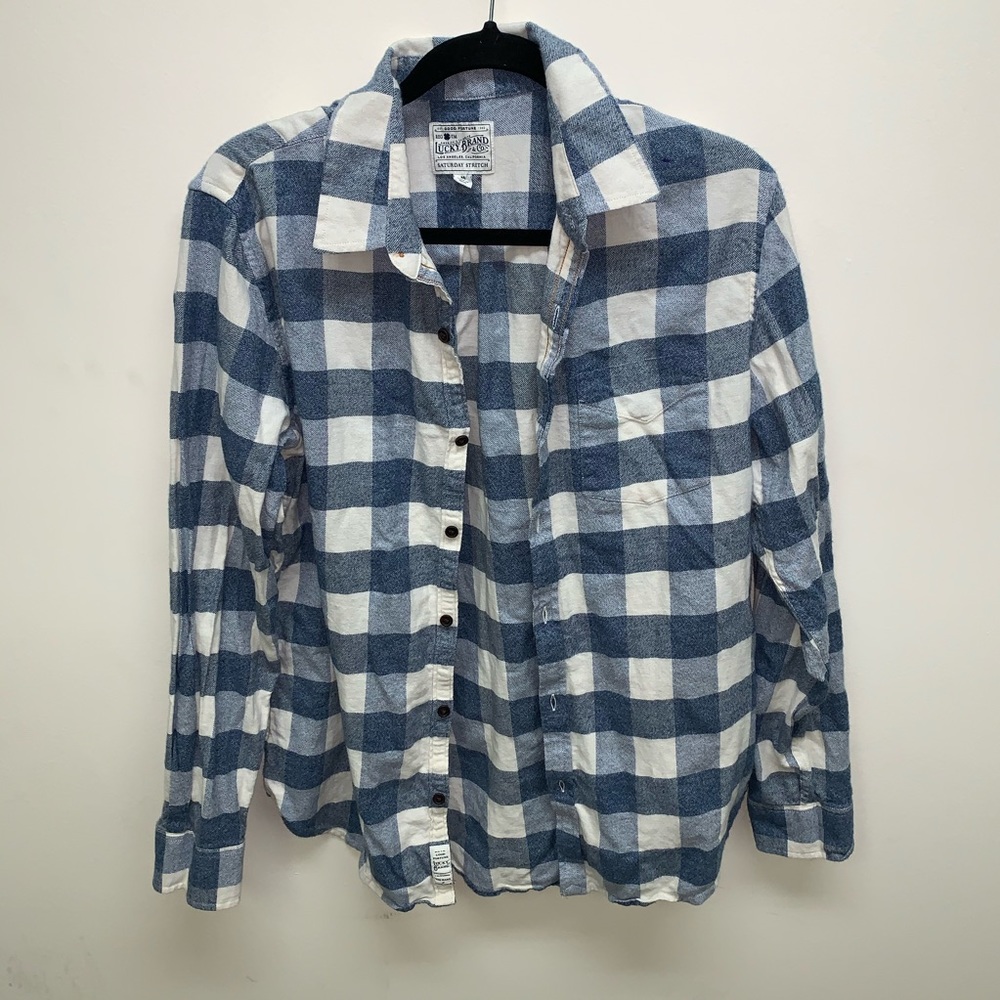 Lucky Brand Saturday Stretch Plaid long sleeve